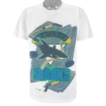 NHL (Sportacus) - San Jose Sharks Single Stitch T-Shirt 1993 Medium