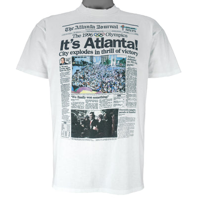 Vintage (Front Pages) - Atlanta As Host Of The Olympic Games T-Shirt 1996 Large