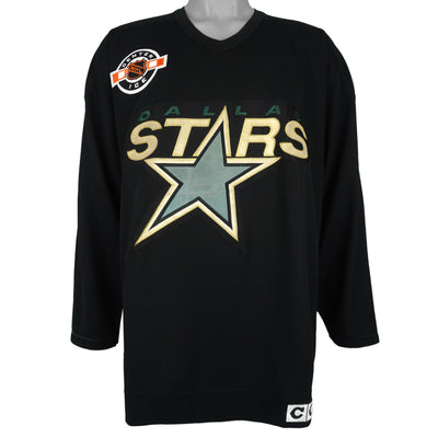 NHL (CCM) - Black Dallas Stars Hockey Jersey 1990s X-Large