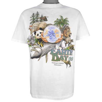 Vintage (Hanes) - Earth Day National Wildlife Federation T-Shirt 1990 Large