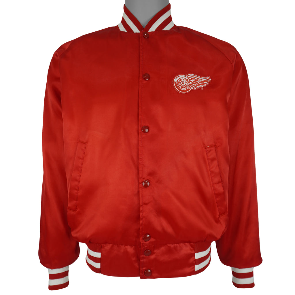 NHL (Artex) - Detroit Red Wings Satin Jacket 1990s Medium Vintage Retro Hockey