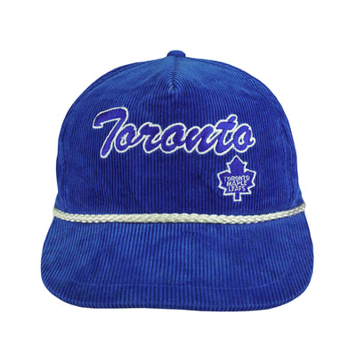 NHL - Toronto Maple Leafs Embroidered Corduroy Snapback Hat 1990s OSFA
