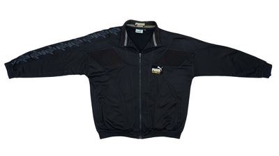 Puma - Black King Taped Logo Track Jacket 1990s X-Large
