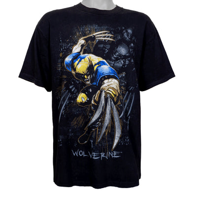 Marvel - Wolverine Printed Black T-Shirt 1990s Large