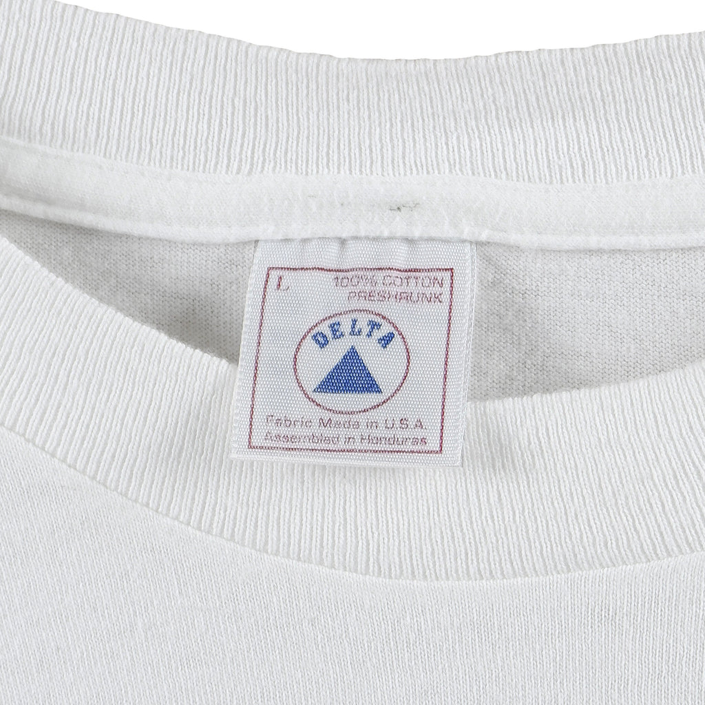 Vintage 90'S Delta DELTA Message Print T-Shirt, Men's XL cotton white type Vintage Second Hand