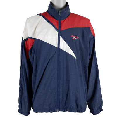 Reebok - Blue & Red Shawn Kemp Kamikaze Style Warm-up Windbreaker 1990s Medium