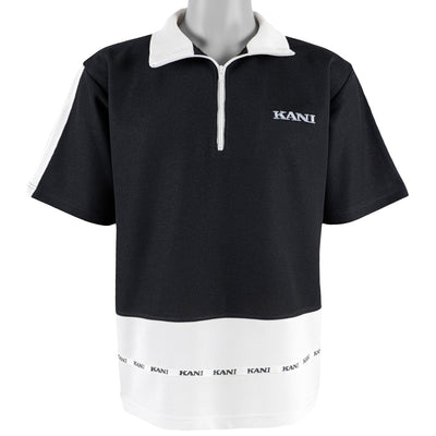 Karl Kani - Black & White Tape Logo Shirt 1990s Medium