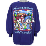 Disney - Americana Mickey Mouse & Minnie Crew Neck Sweatshirt 1990s 3X-Large