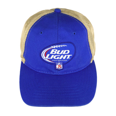 Budweiser - Blue Mesh Spell-Out Snapback Hat 1990s OSFA