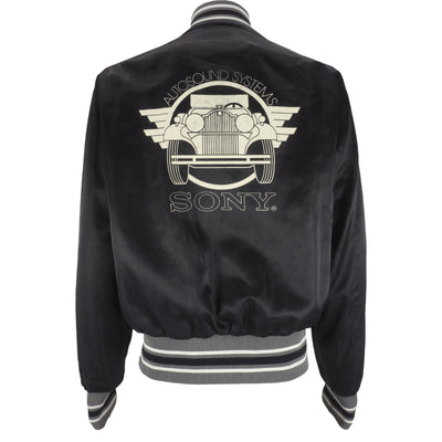 Vintage - Sony Autosound Systems Button-Up Satin Jacket 1990s Medium