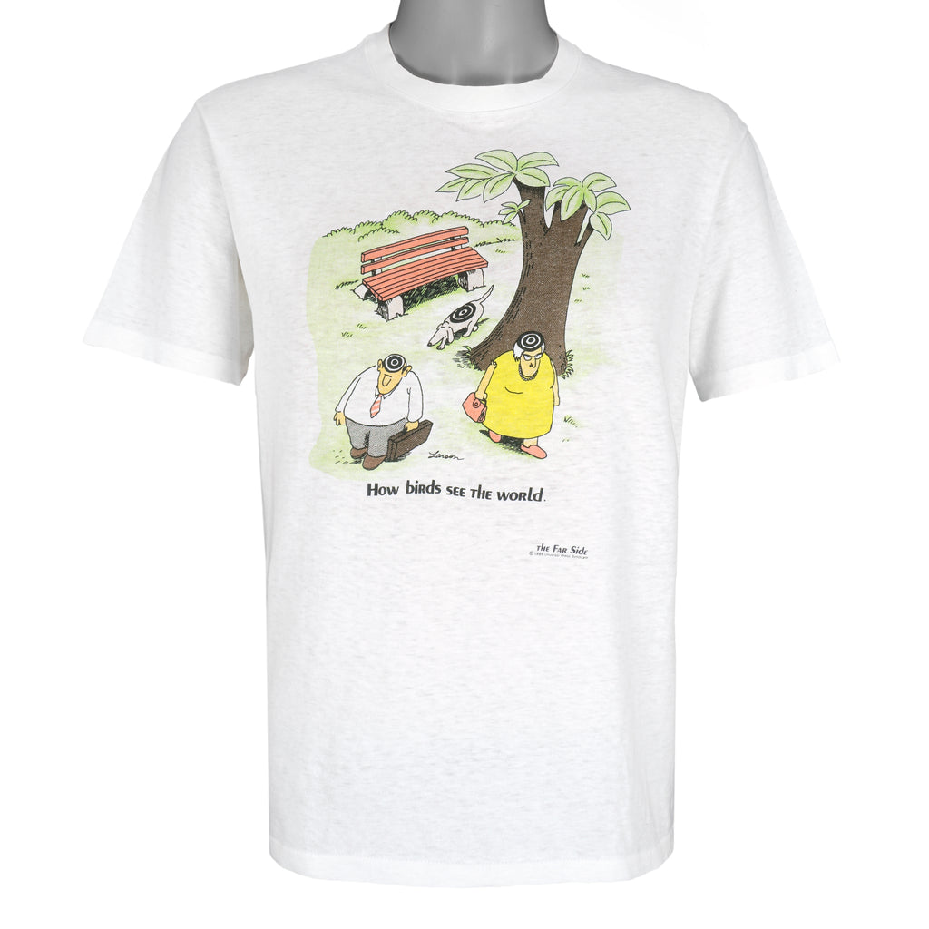 Vintage (The Far Side) How Birds See the World TShirt 1985 Large
