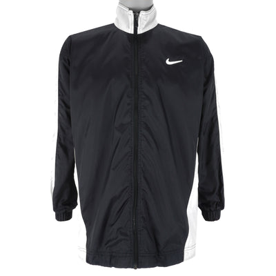 Nike - Black & White Spell-Out Windbreaker 1990s Medium Youth