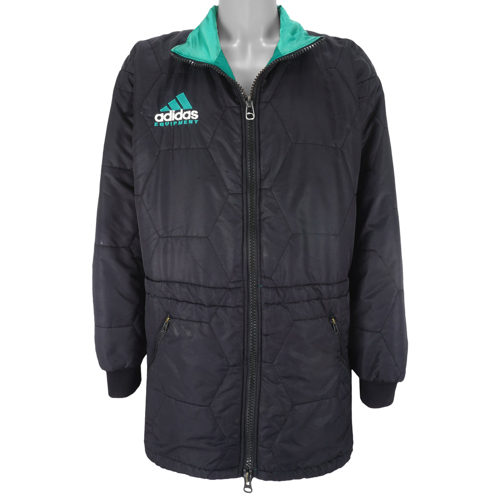 Vintage 90s 00s Charcoal Grey Adidas Equipment Waterproof Sports Jacket XL