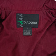 Diadora - Red with White Windbreaker 1990s Medium Vintage Retro