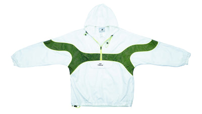 New Balance - White & Green 1/4 Zip Windbreaker 1990s Large