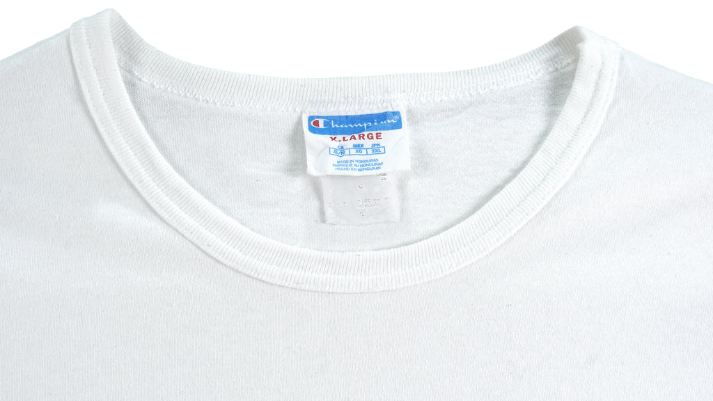 Champion - White Classic Logo T-Shirt 1990s X-Large Vintage Retro