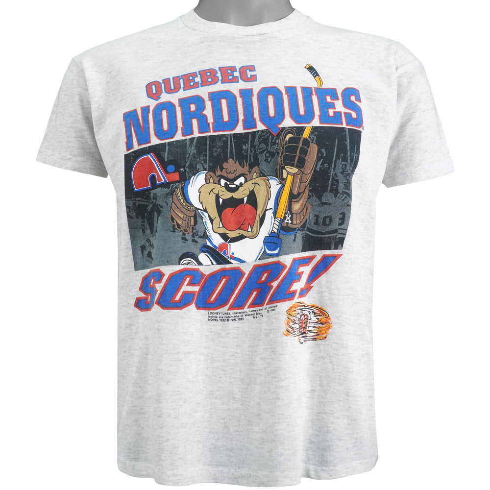 NHL (Novel Teez) - Quebec Nordiques Single Stitch T-Shirt 1993 Large Vintage Retro Hockey