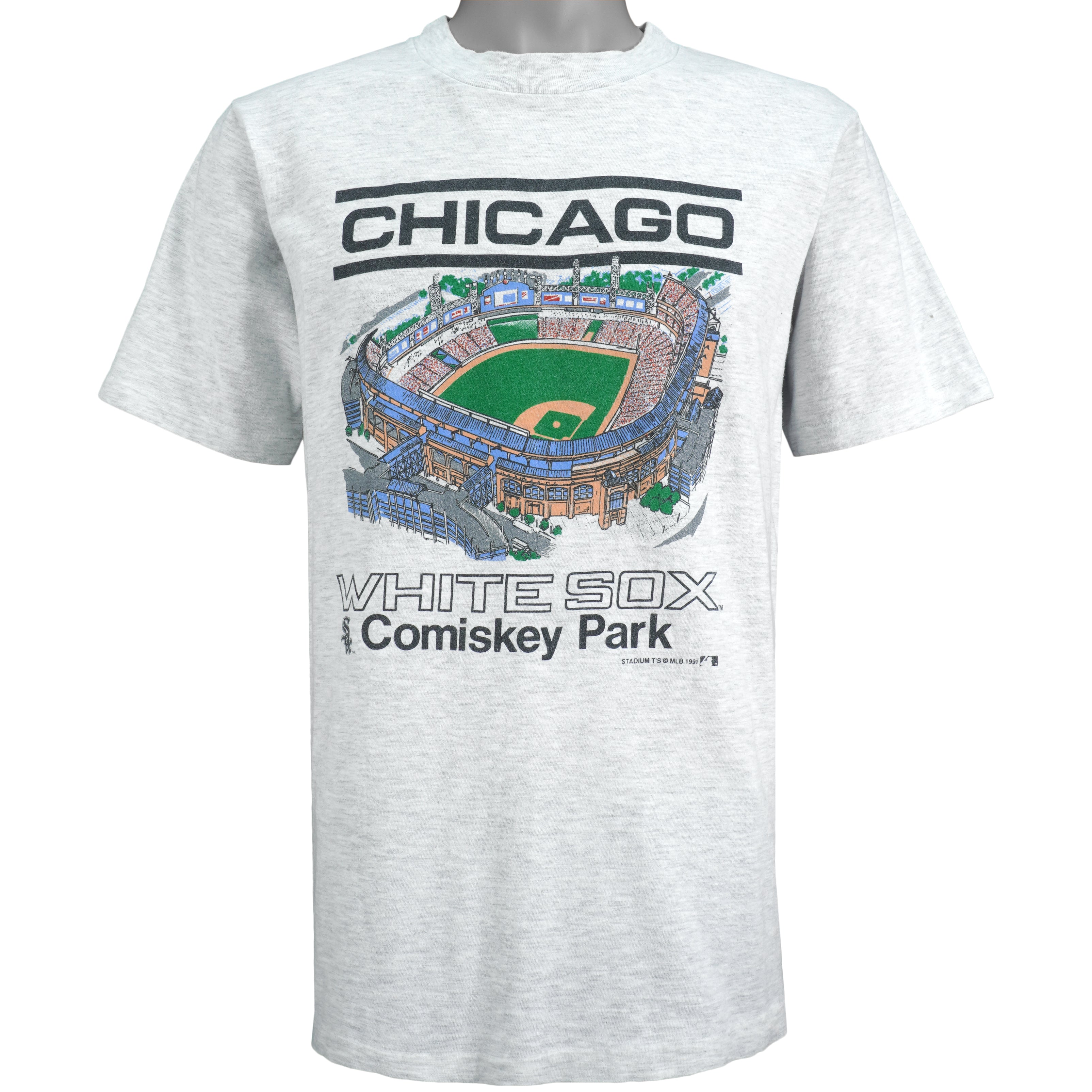 MLB (Oneita) - Chicago White Sox Stadium T-Shirt 1991 Large Vintage Retro Baseball