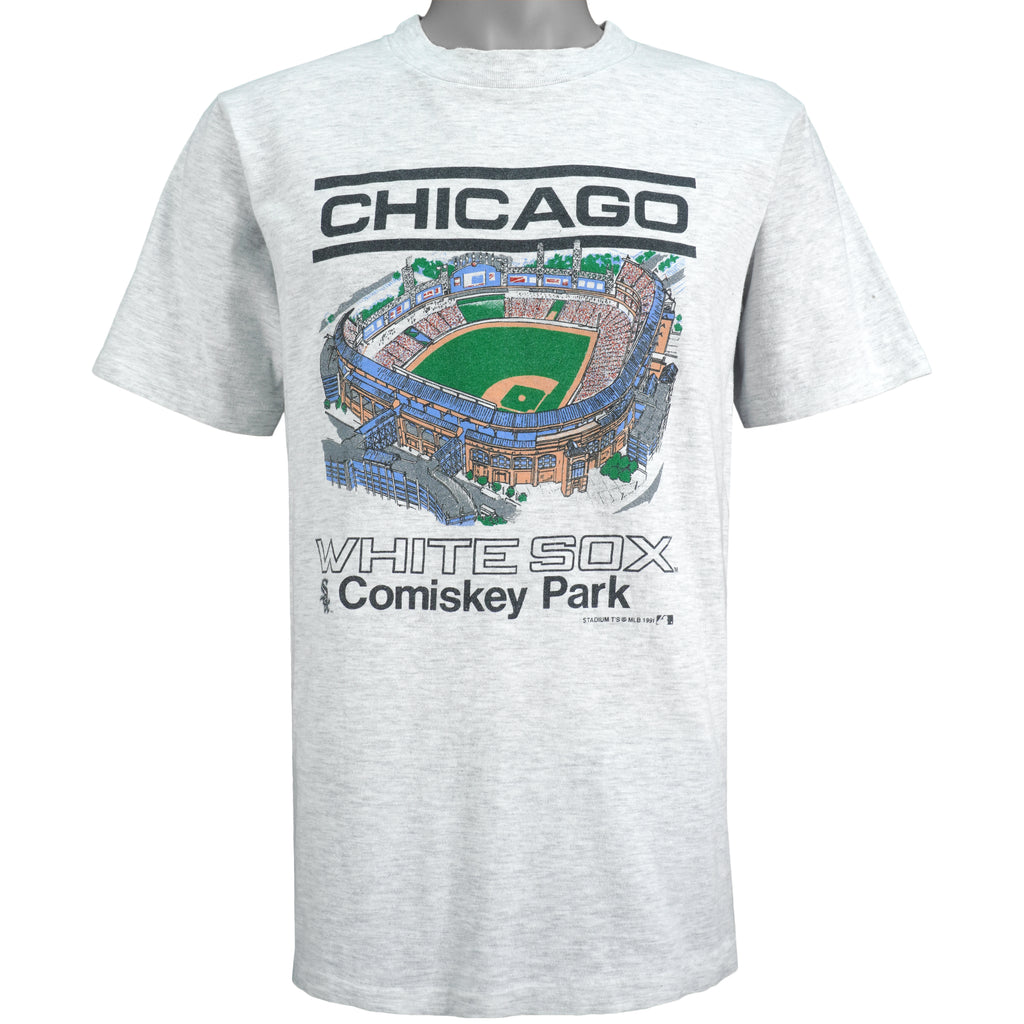 MLB (Oneita) - Chicago White Sox Stadium T-Shirt 1991 Large Vintage Retro Baseball