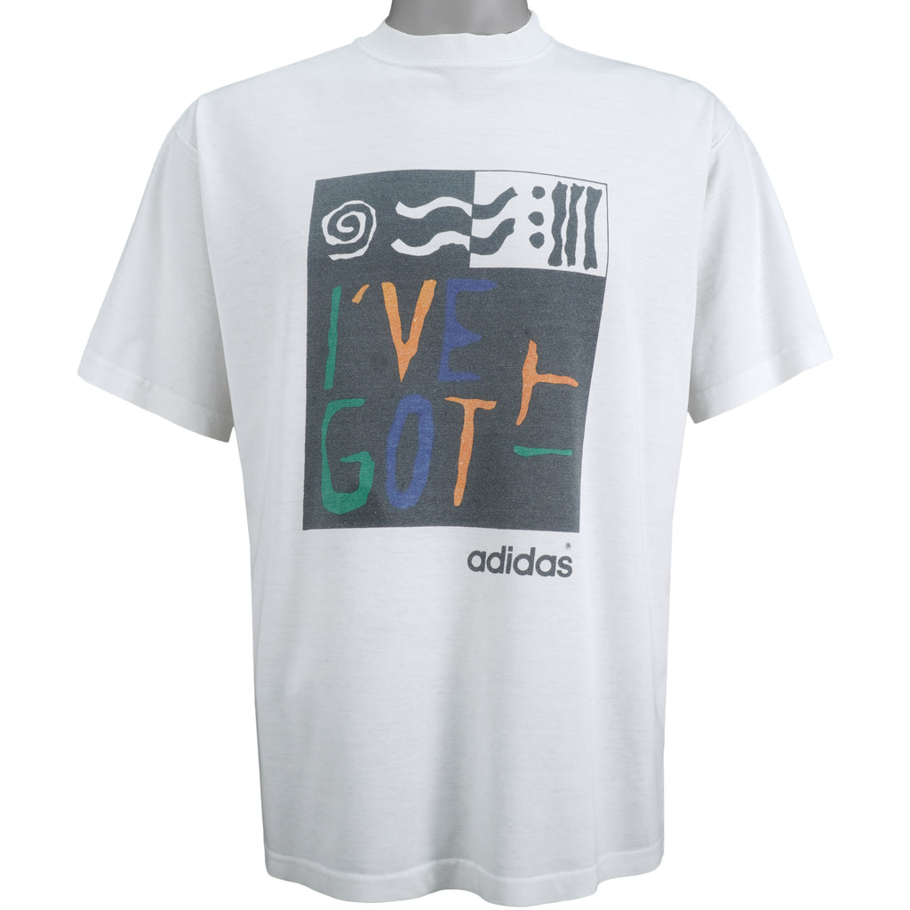 Adidas - I've Got It Big Spell-Out T-Shirt 1980s Medium Vintage Retro