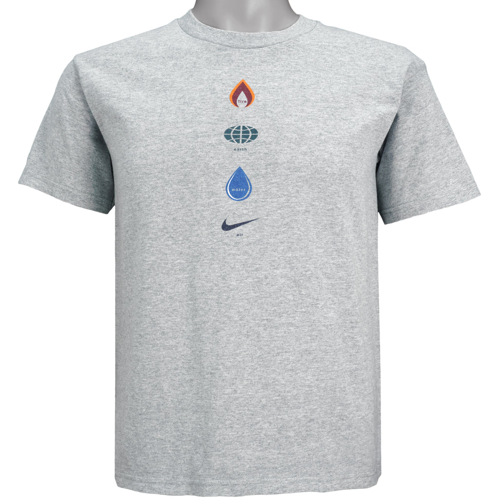 Nike - Fire Earth Water Air T-Shirt 2000s Medium Vintage Retro