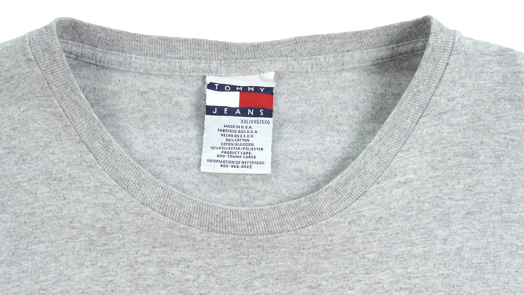 Tommy Hilfiger - Grey Tommy Jeans T-Shirt 1990s XX-Large Vintage Retro