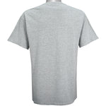 Adidas - Grey Big Spell-Out T-Shirt 1990s Medium Vintage Retro