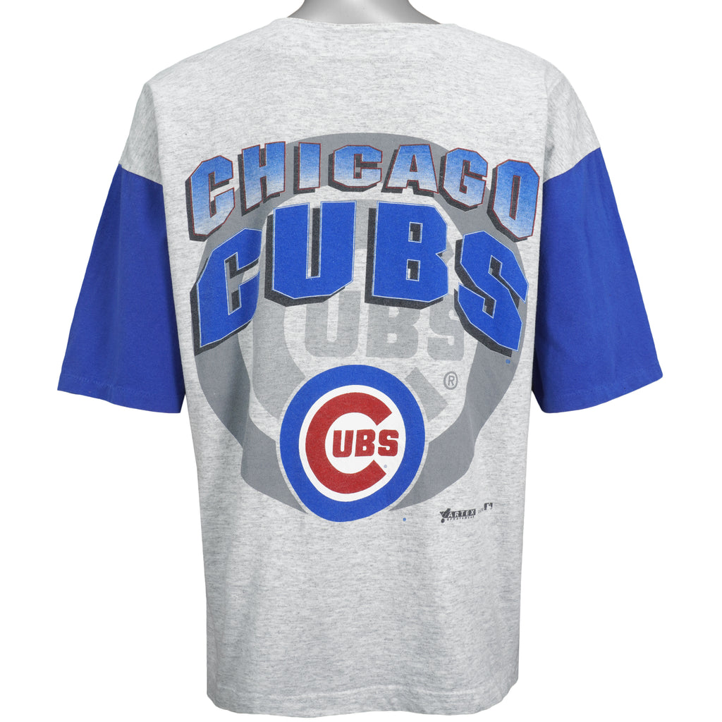 MLB (Artex) - Chicago Cubs Button Up T-Shirt 1993 X-Large Vintage Retro Baseball