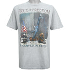 Vintage (Murina) - Price Of Freedom Is Carved In Stone T-Shirt 1975 Large Vintage Retro