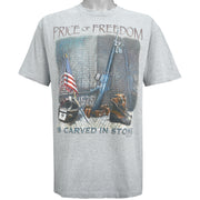 Vintage (Murina) - Price Of Freedom Is Carved In Stone T-Shirt 1975 Large Vintage Retro