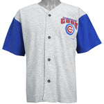 MLB (Artex) - Chicago Cubs Button Up T-Shirt 1993 Medium Vintage Retro Baseball