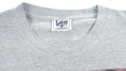 NHL (Lee) - Colorado Avalanche Helmet T-Shirt 1990s Large Vintage Retro Hockey