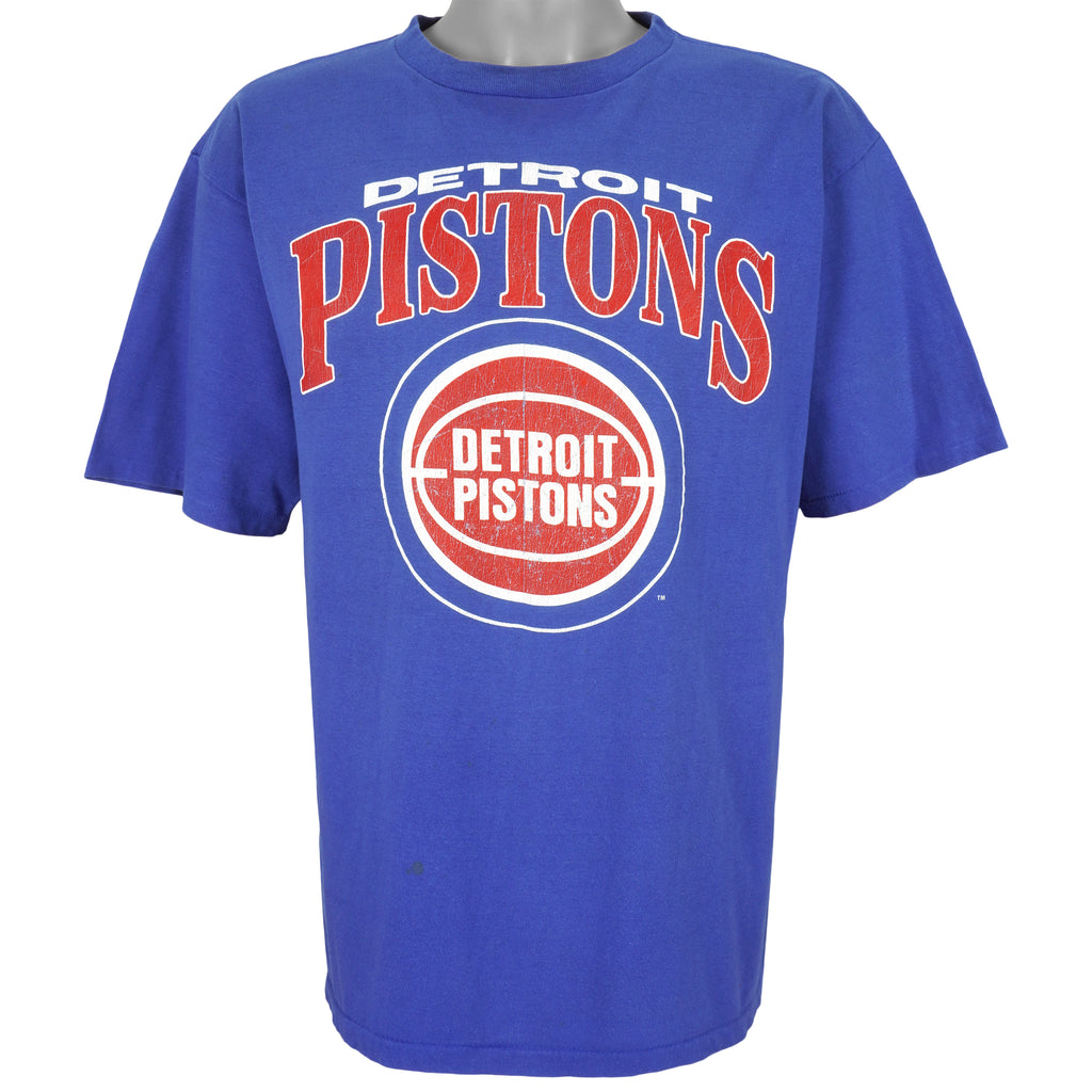 NBA - Detroit Pistons Single Stitch T-Shirt 1990s Large Vintage Retro Basketball