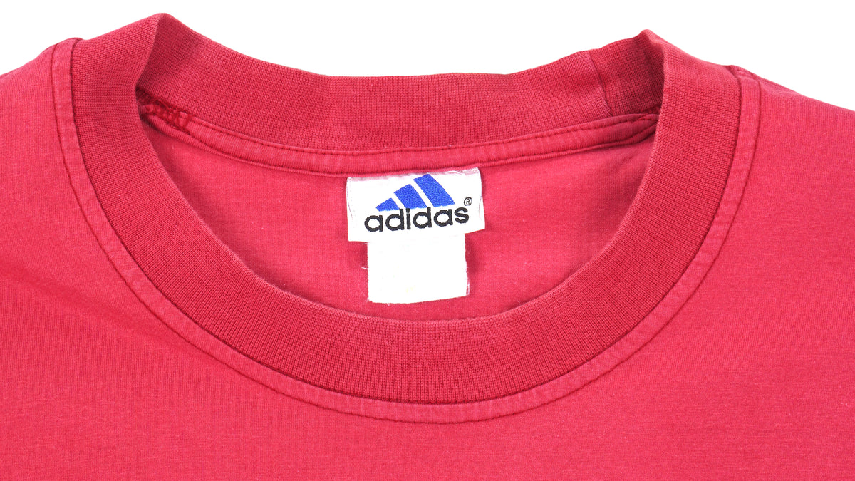 Adidas - Spell-Out Single Stitch T-Shirt 1990s X-Large Vintage Retro