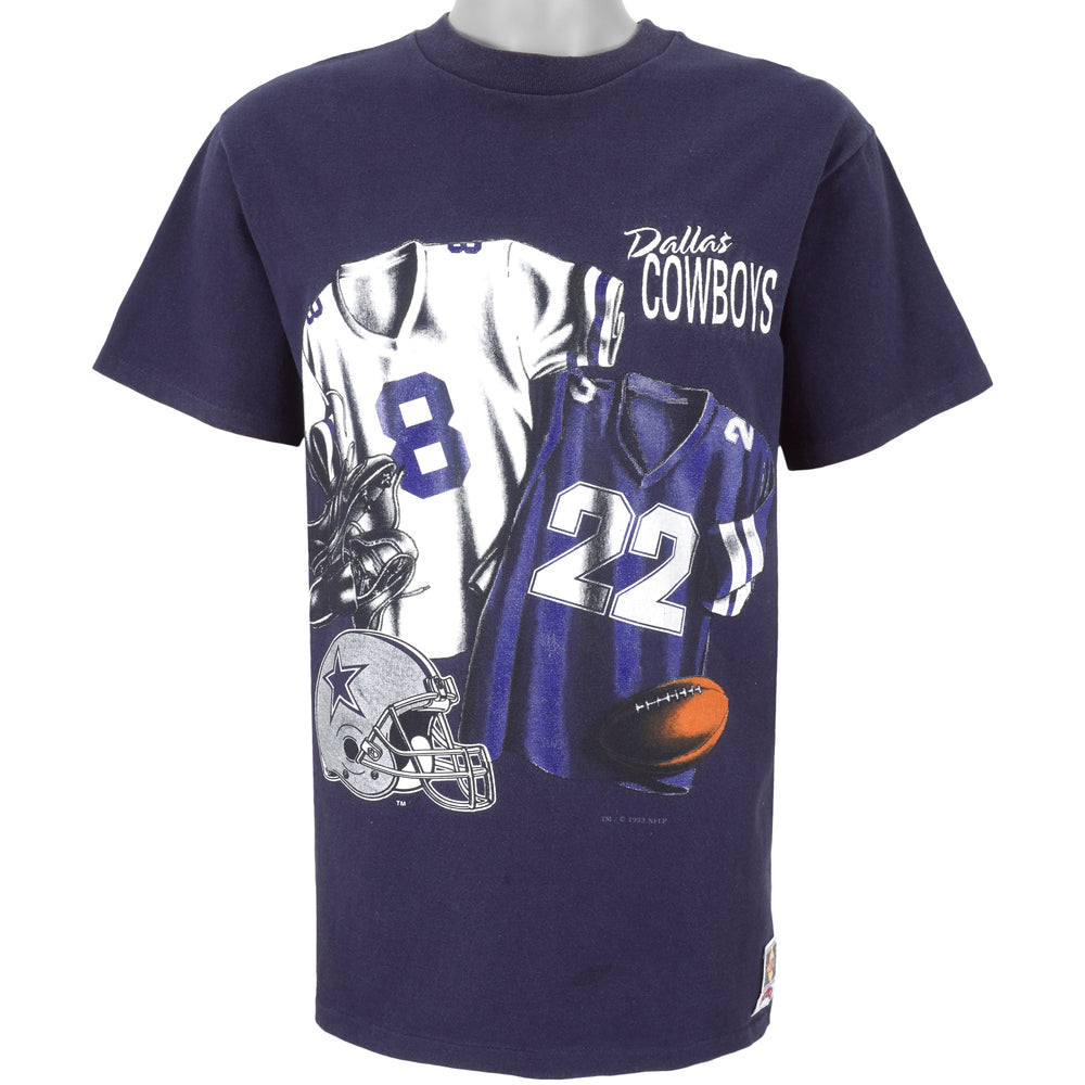 NFL (Nutmeg) - Dallas Cowboys Locker Room T-Shirt 1993 Medium Vintage Retro Football