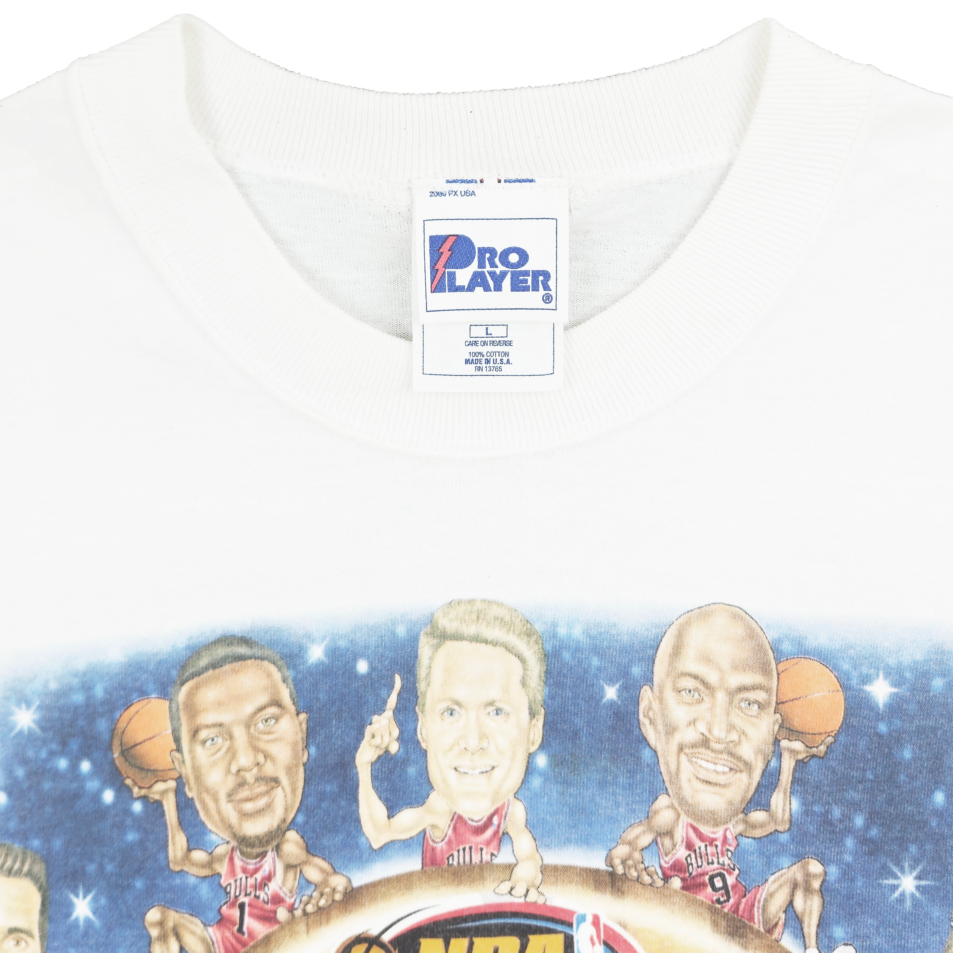 NBA (Pro Player) - Chicago Bulls, 6 Time Champions T-Shirt 1998 Medium Vintage Retro Basketball