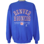 NFL (Logo Athletics) - Denver Broncos Embroidered Sweatshirt 1990s X-Large