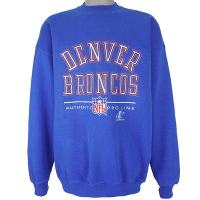 NFL (Logo Athletics) - Denver Broncos Embroidered Sweatshirt 1990s X-Large