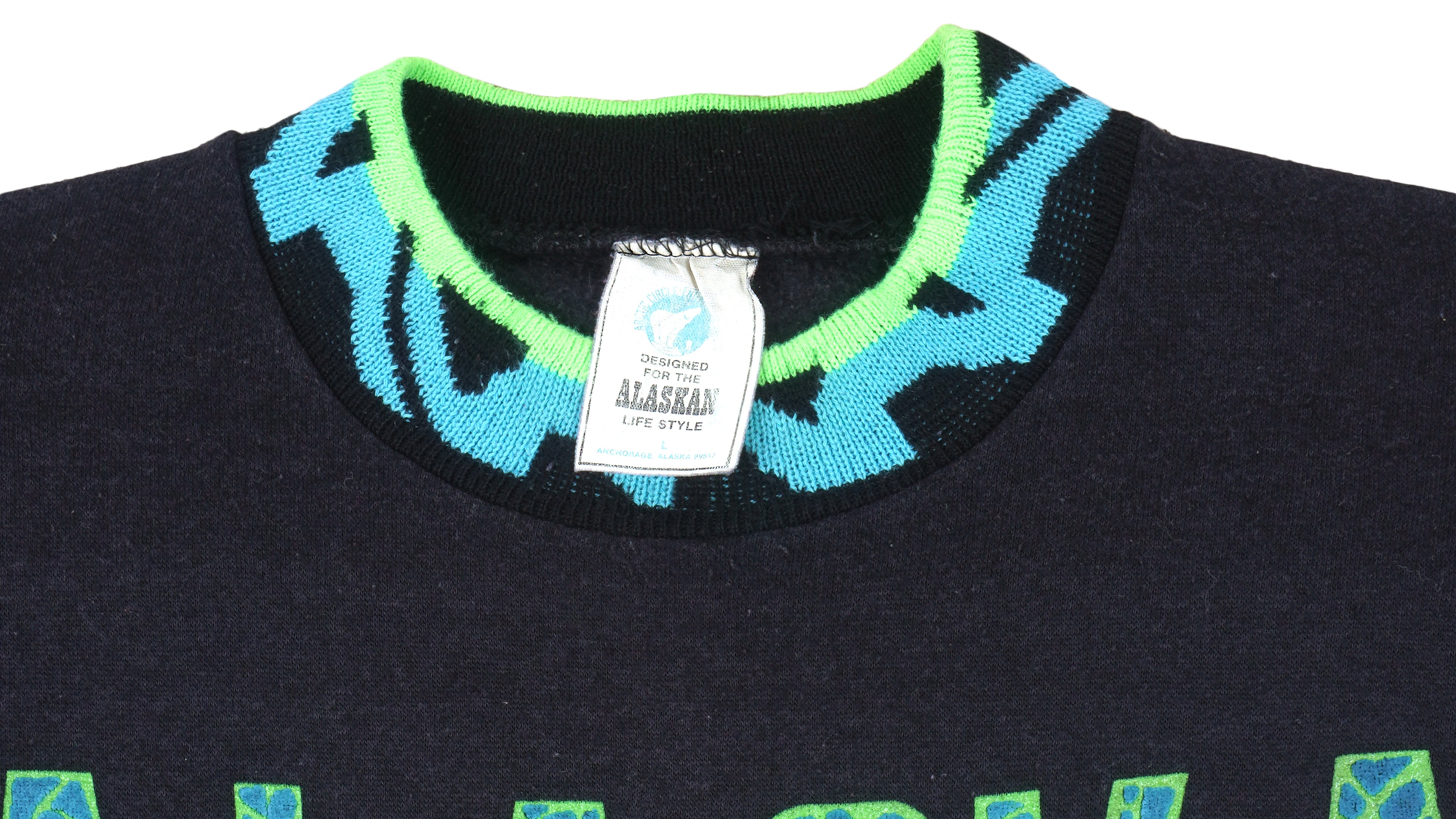 Vintage - Alaska State Crew Neck Sweatshirt 1994 Large