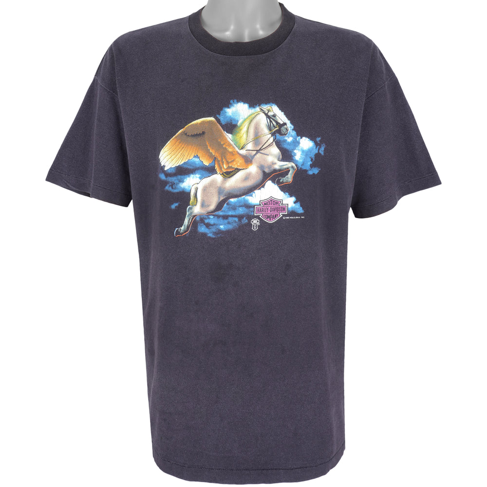 Harley Davidson (Holoubek) - Flying Horse Single Stitch T-Shirt 1983 X-Large Vintage Retro