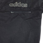 Adidas - Black Zip-Up Hooded Jacket 1990s X-Large Vintage Retro