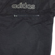 Adidas - Black Zip-Up Hooded Jacket 1990s X-Large Vintage Retro