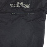 Adidas - Black Zip-Up Hooded Jacket 1990s X-Large Vintage Retro