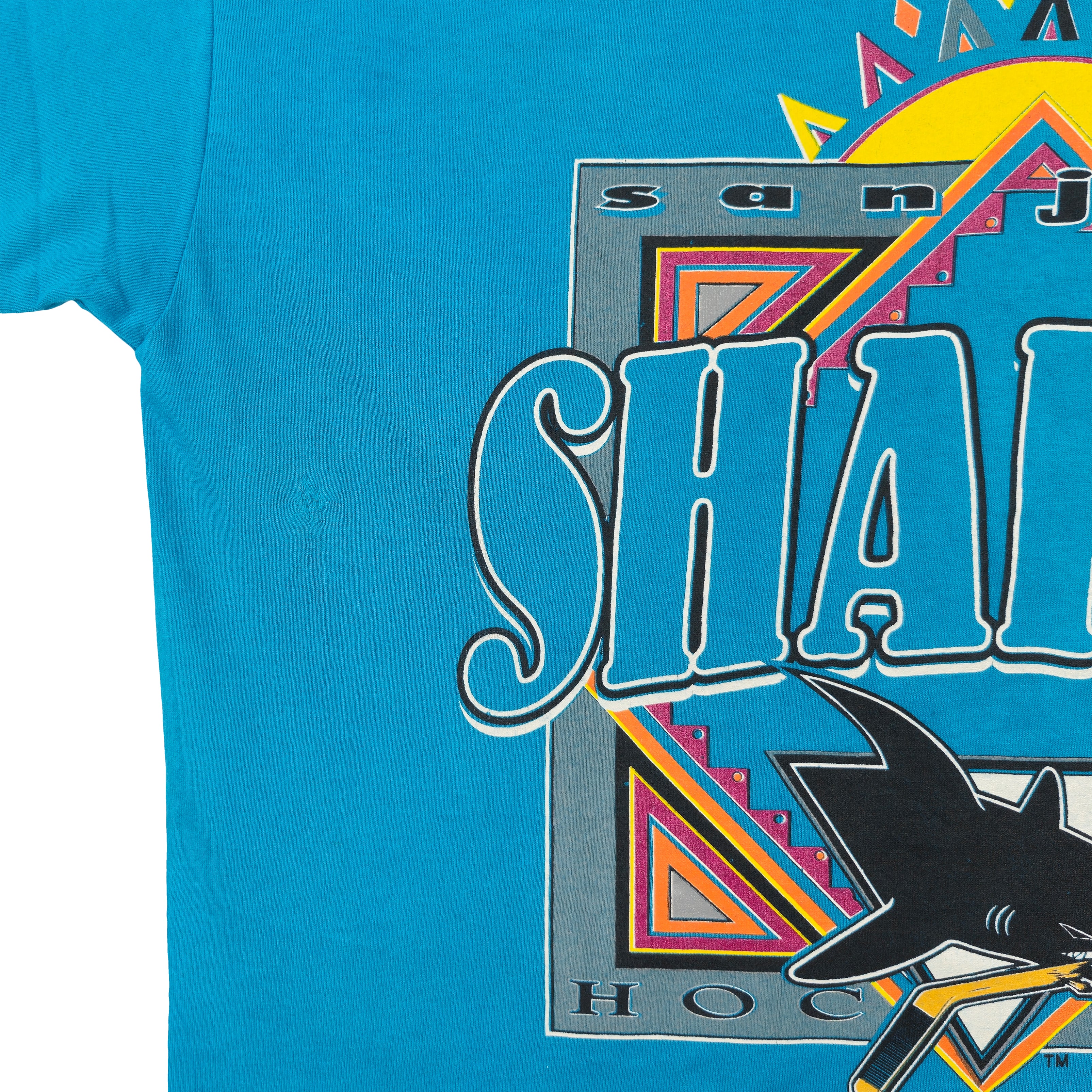NHL (Competitor) - San Jose Sharks Big Logo T-Shirt 1994 X-Large