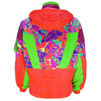 Ellesse - The Winner Of The World Italy Hooded Neon Ski Jacket 1990s Large