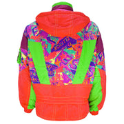 Ellesse - The Winner Of The World Italy Hooded Neon Ski Jacket 1990s Large