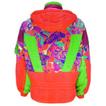 Ellesse - The Winner Of The World Italy Hooded Neon Ski Jacket 1990s Large