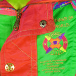 Ellesse - The Winner Of The World Italy Hooded Neon Ski Jacket 1990s Large