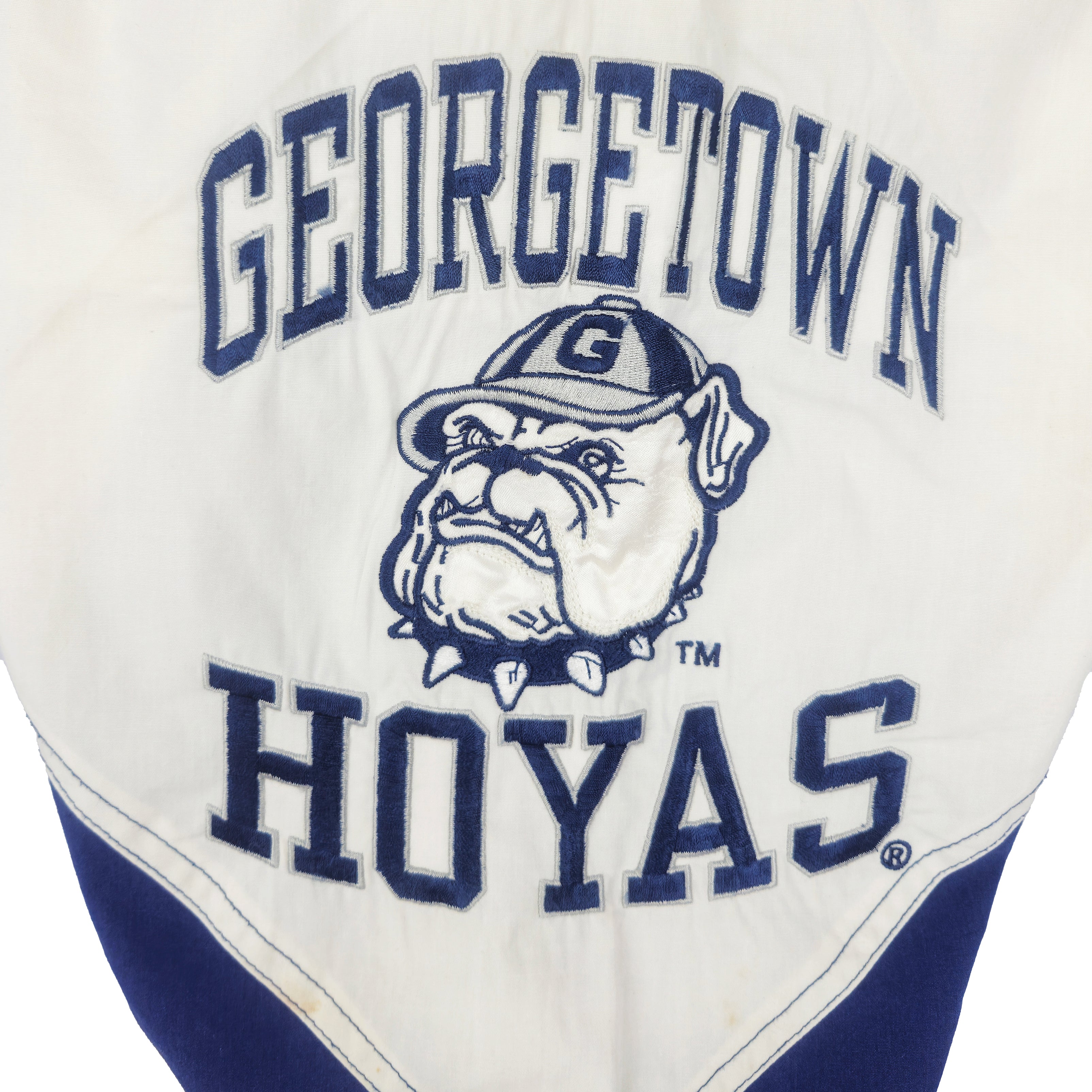 Starter - Georgetown Hoyas 1/4 Zip Windbreaker 1990s Large Vintage Retro College