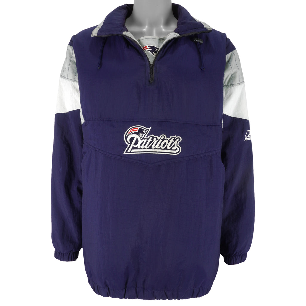 Reebok - New England Patriots Hooded Pullover Puffer Jacket 1990s Medium